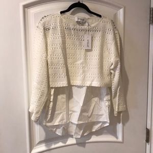 Derek Lam 10 Crosby 2 in 1 blouse top size 4